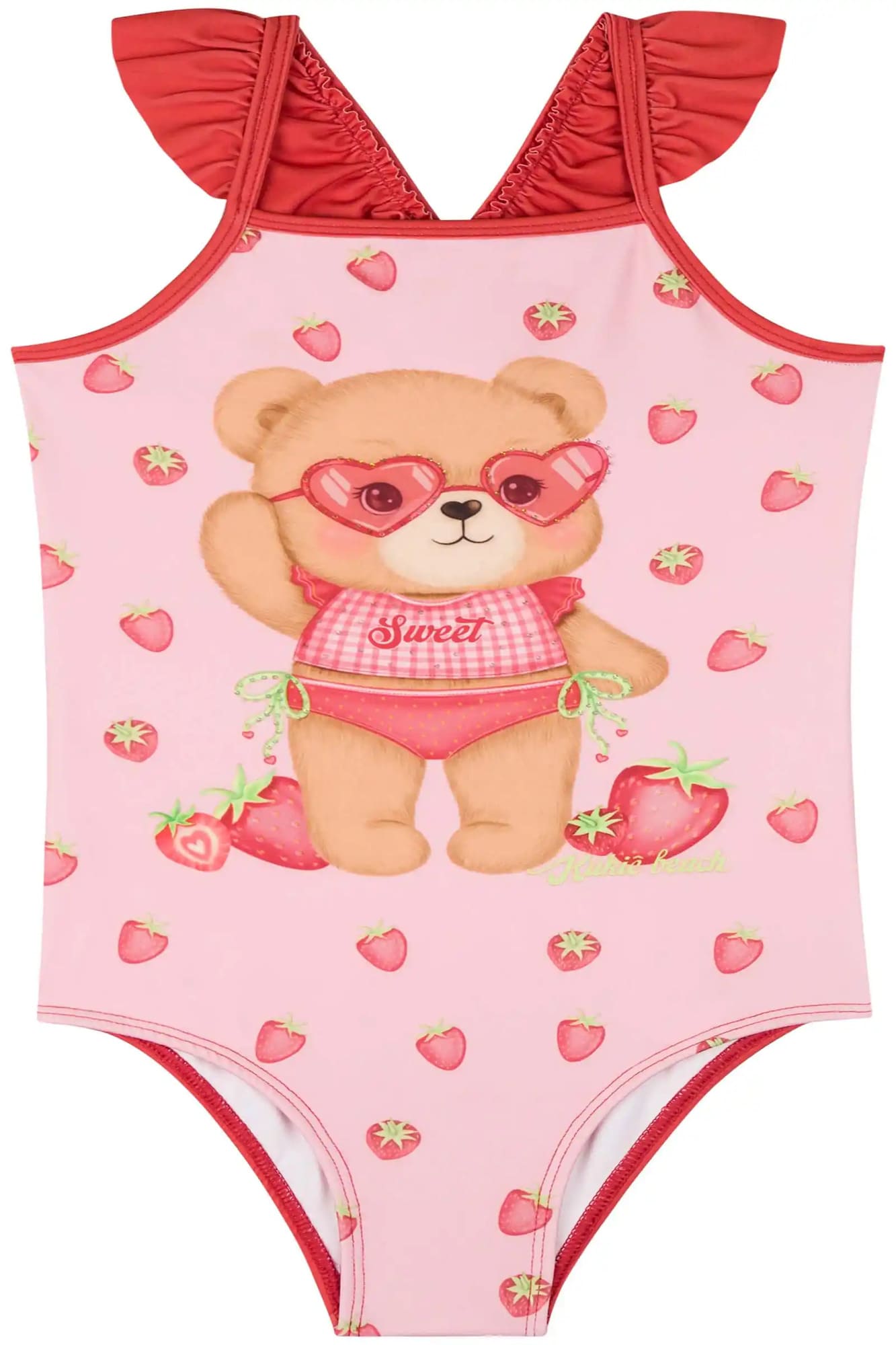 Maiô Infantil Kukiê Verão Rosa Ursinha Moraguinho