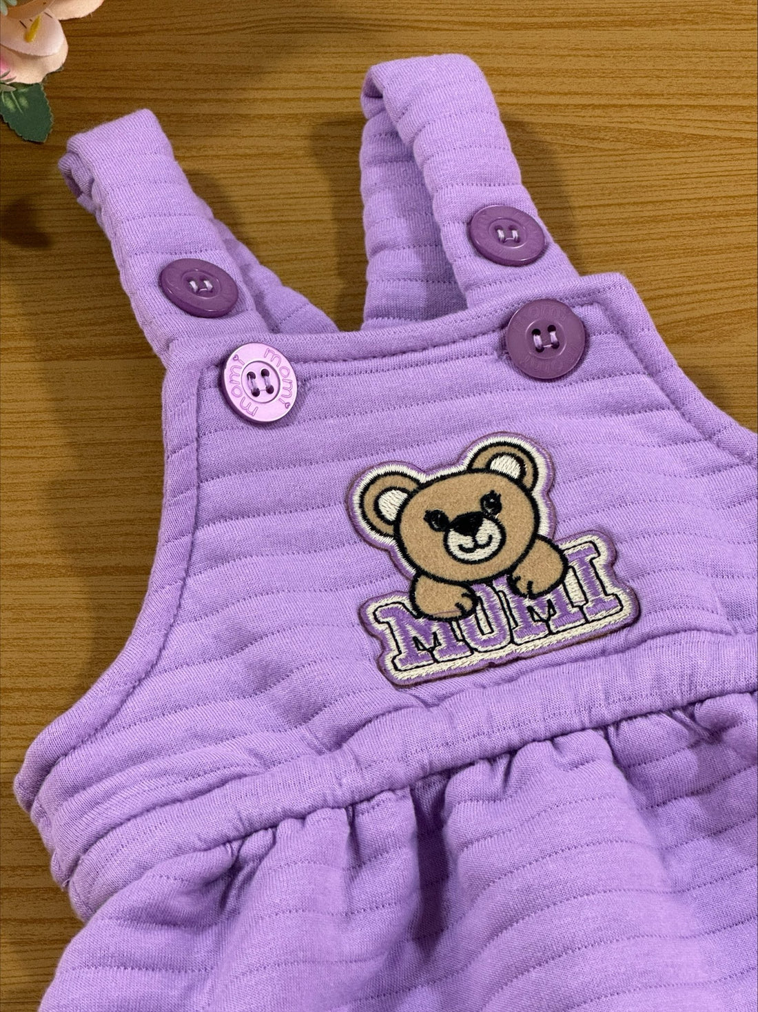 Salopete Infantil Momi Inverno Ursinho Lilás