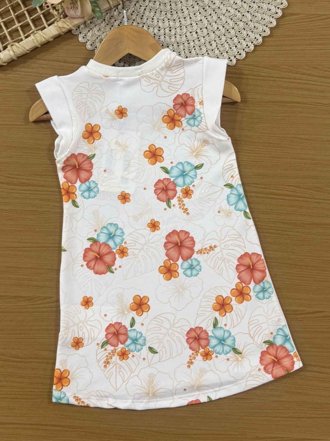 Vestido Infantil Kukiê Verão Branco Princesa Moana