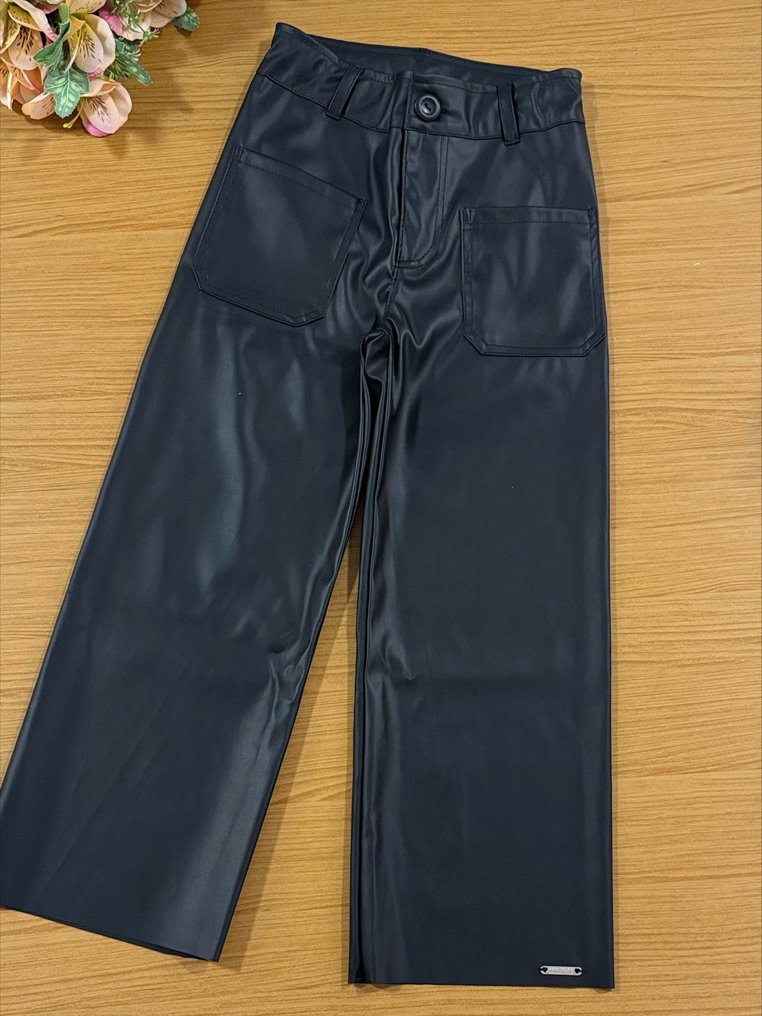 Conjunto Infantil Catavento Inverno Calça e Blusa Courino Preto