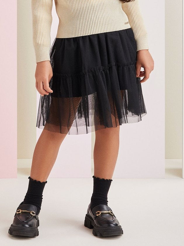Saia Infantil Momi Inverno Preto Tule