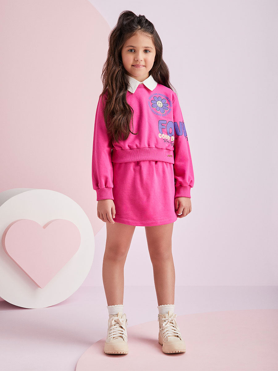 Conjunto Infantil Momi Inverno Shorts Saia e Blusa
