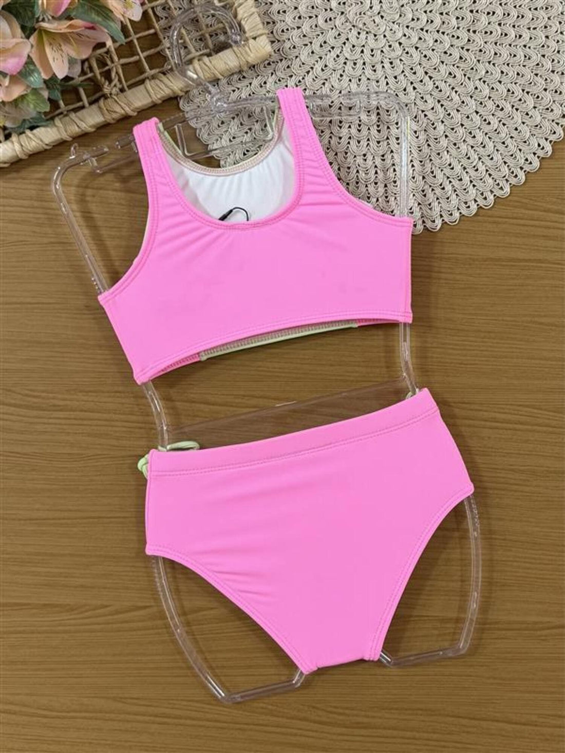 Biquíni Infantil Kukiê Verão Rosa Ursinha