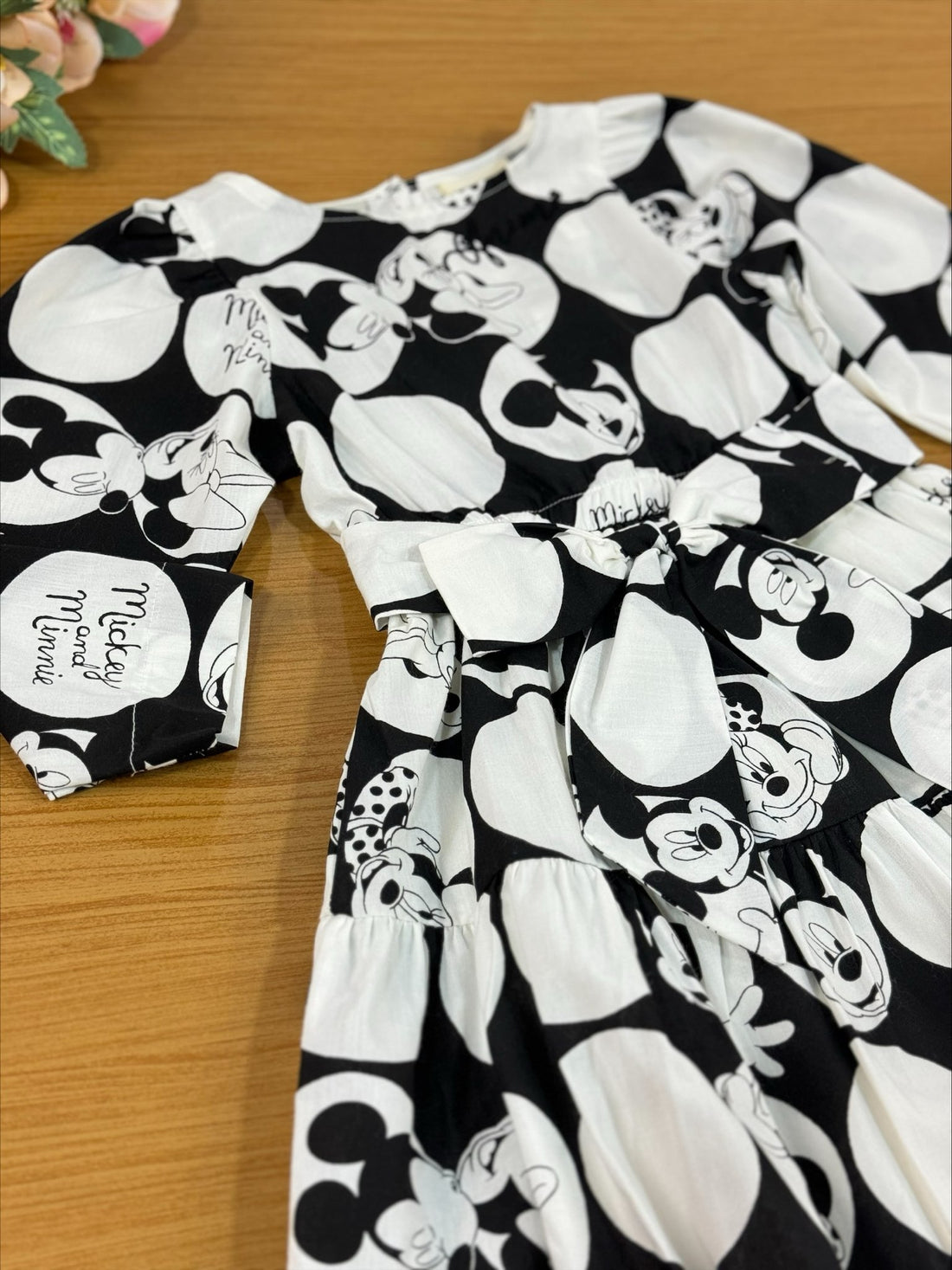 Vestido Infantil Animê Inverno Mickey and Minnie Disney