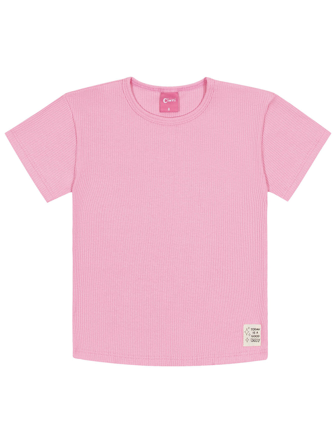 Blusa Infantil Cinti Verão Canelada Rosa