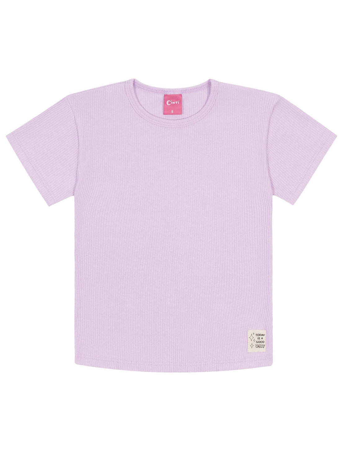 Blusa Infantil Cinti Verão Canelada Lilás