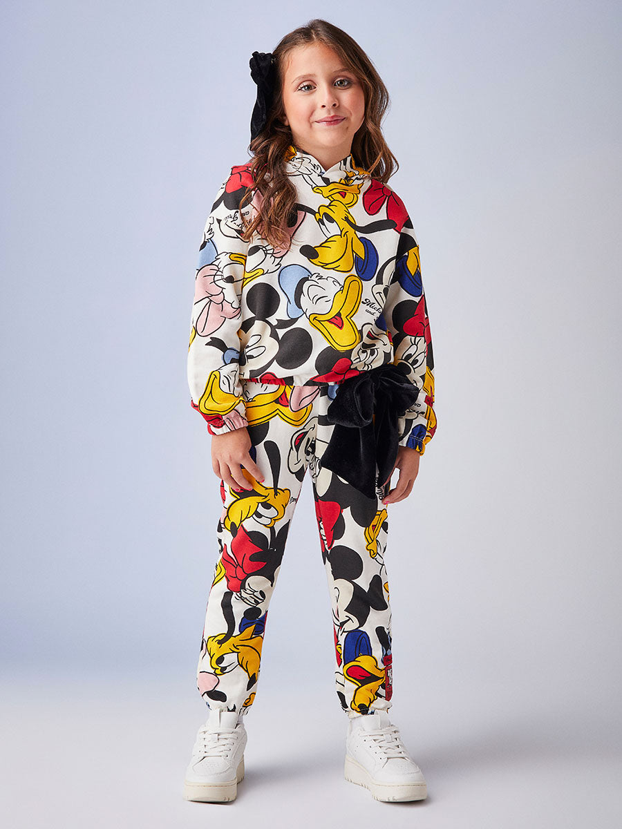 Conjunto Infantil Animê Inverno Calça e Moletom Sem Flanela Mickey And Friends