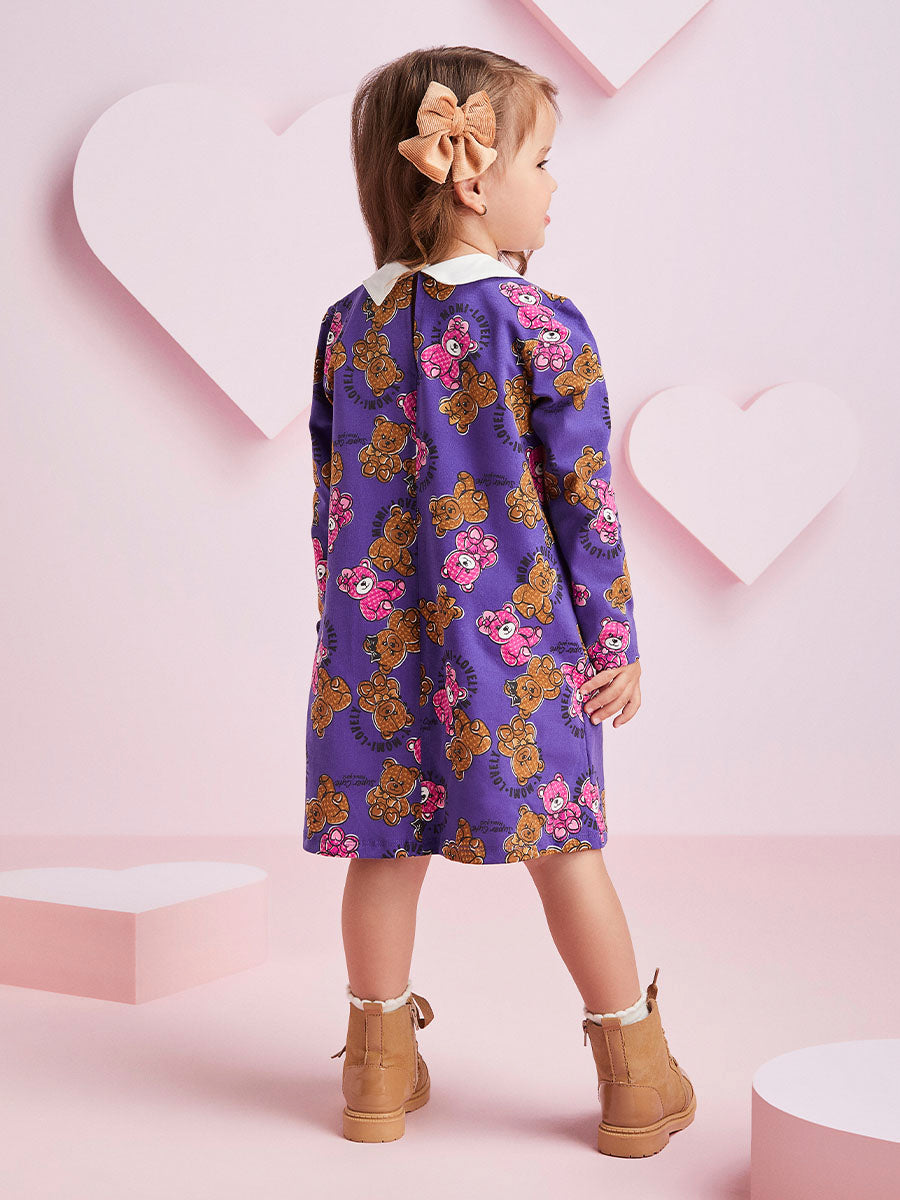 Vestido Infantil Momi Inverno Urso