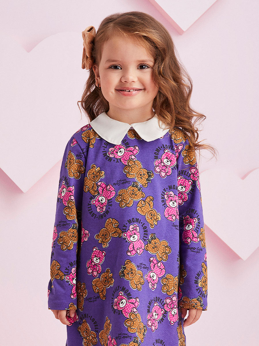Vestido Infantil Momi Inverno Urso