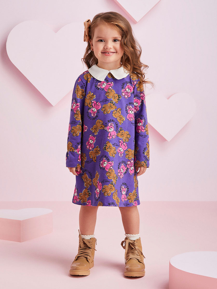 Vestido Infantil Momi Inverno Urso