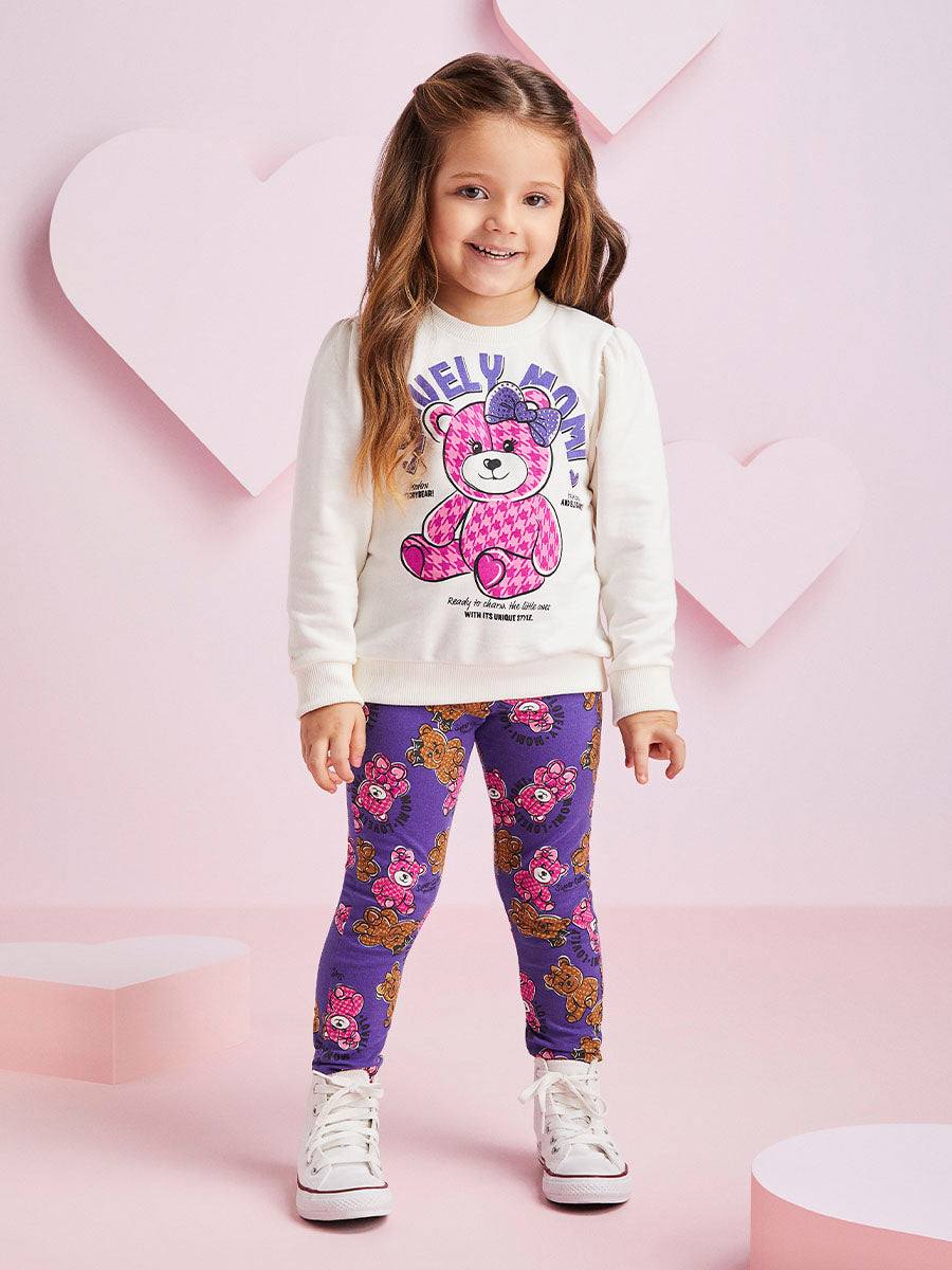 Conjunto Infantil Momi Inverno Legging e Moletom Ursinhos