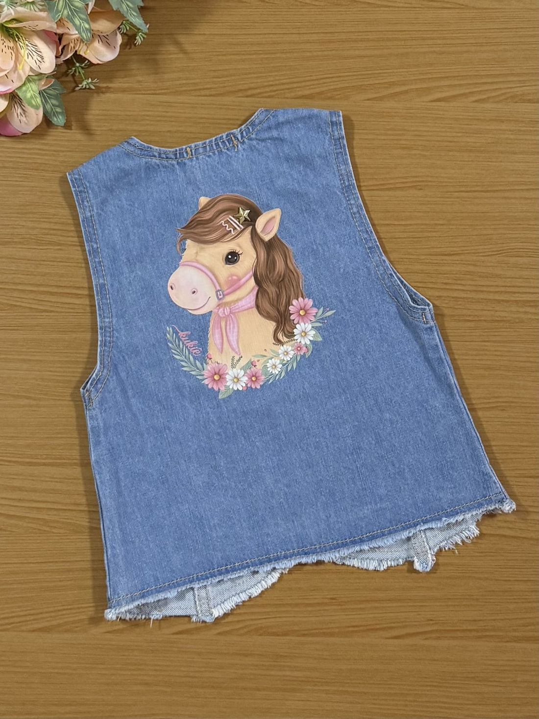 Colete Infantil Kukiê Inverno Jeans Estrelinha