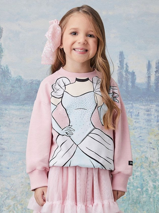 Moletom Infantil Animê Inverno Cinderela Disney
