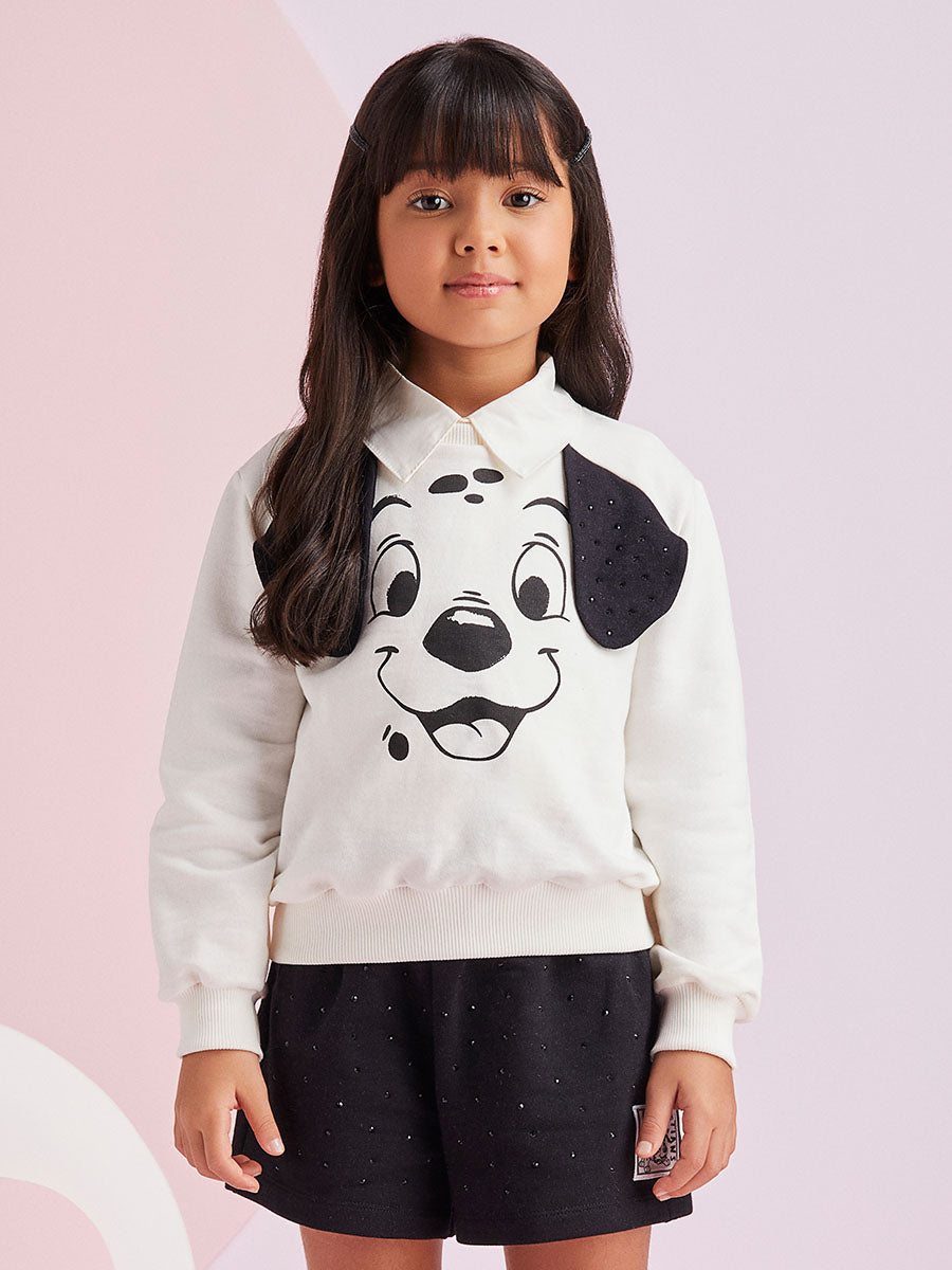 Conjunto Infantil Momi Inverno Shorts e Moletom 101 Dálmatas