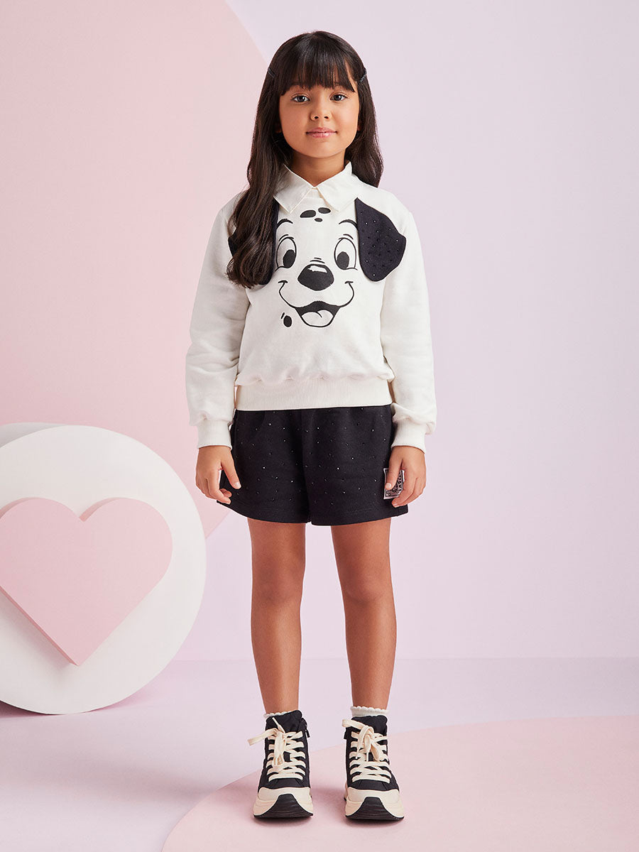 Conjunto Infantil Momi Inverno Shorts e Moletom 101 Dálmatas