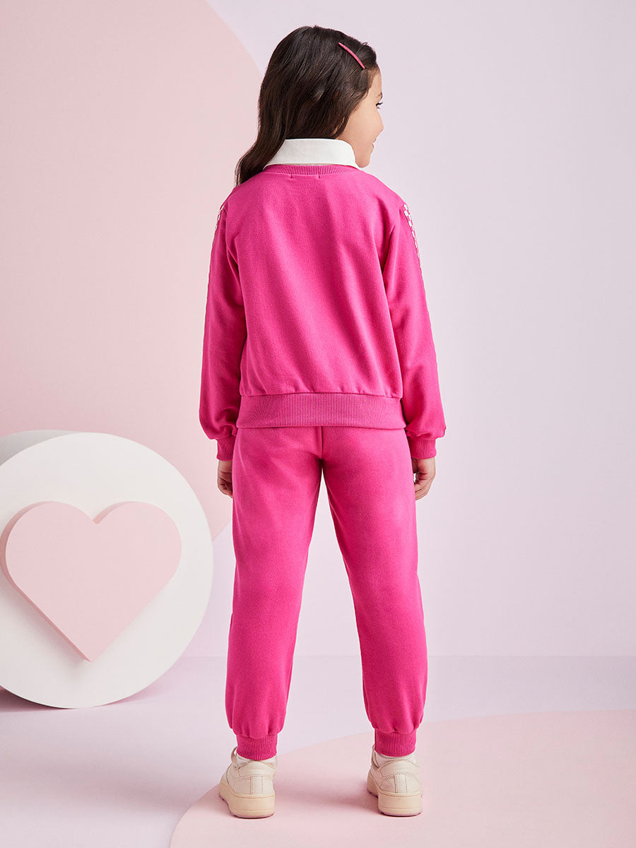 Conjunto Infantil Momi Inverno Calça e Moletom Ursinho Pink