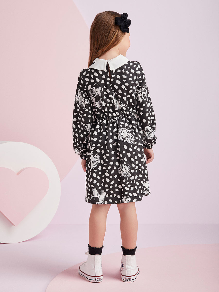 Vestido Infantil Momi Inverno 101 Dálmatas Disney
