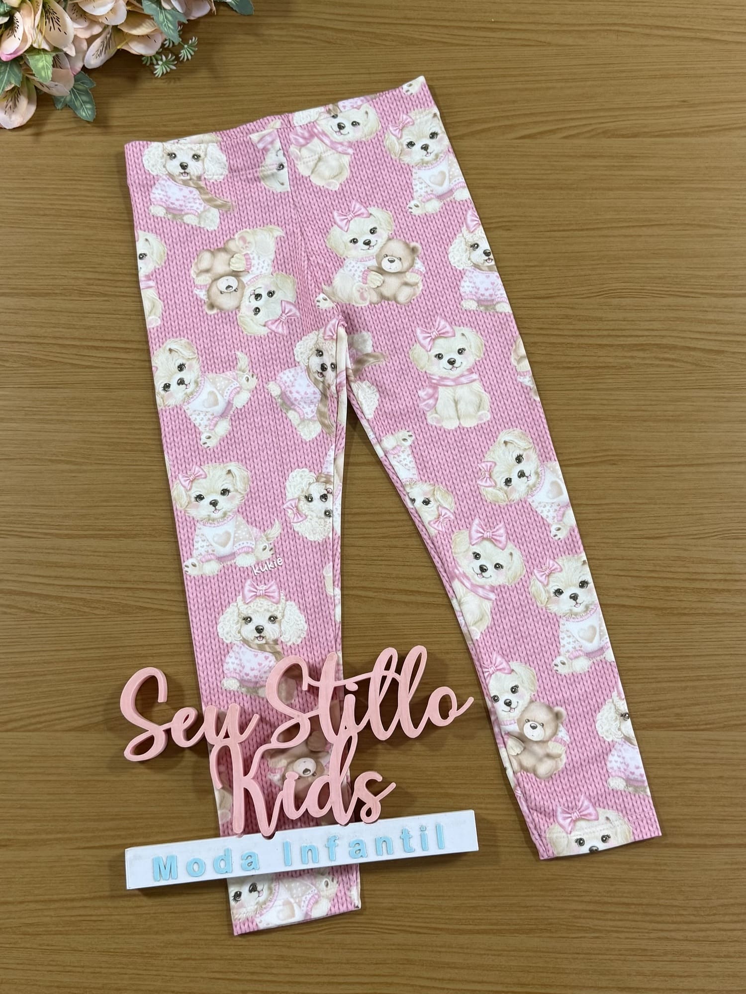 Calça Legging Infantil Kukie Inverno Térmica Cachorrinha