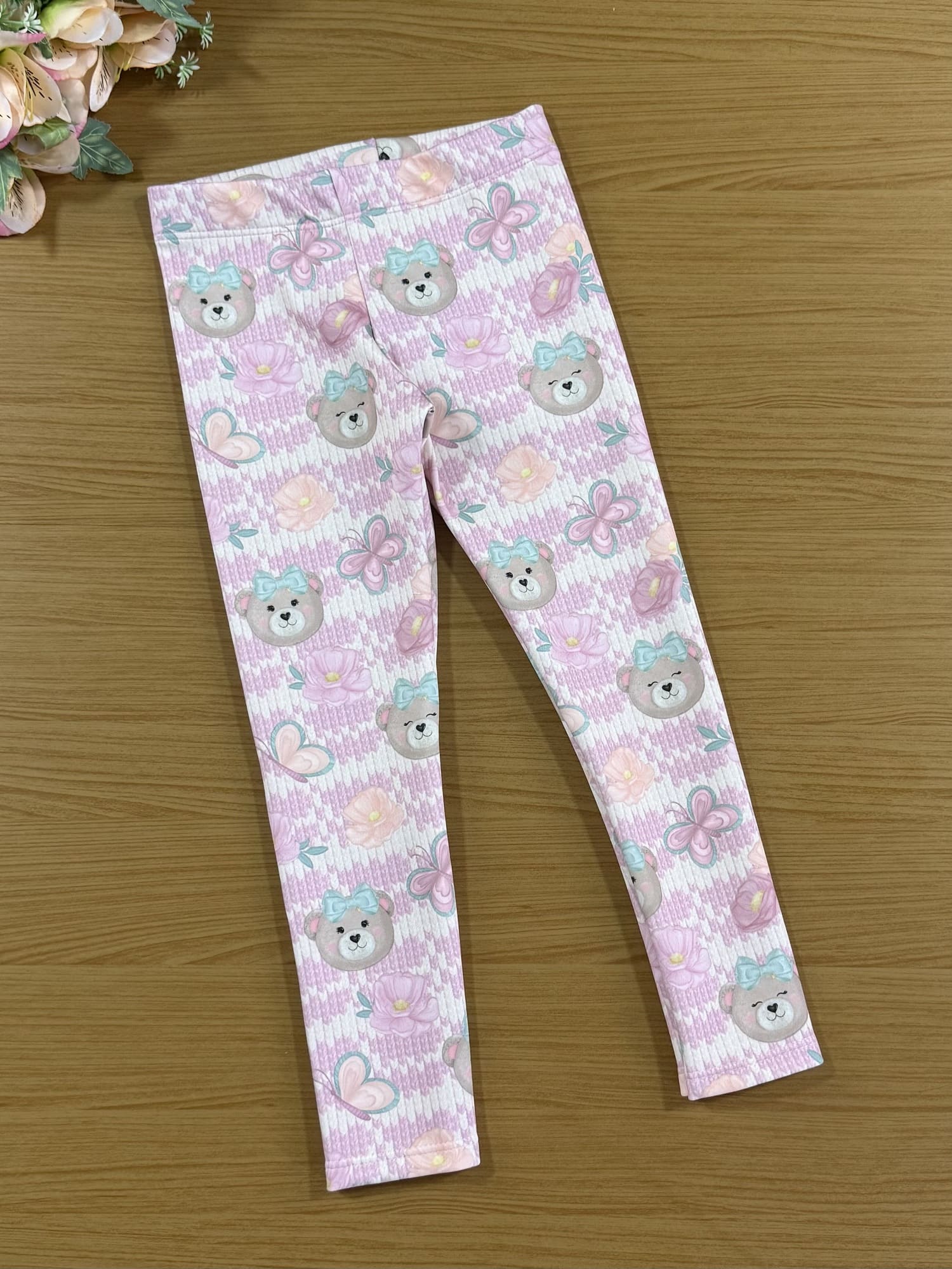 Conjunto Infantil Kukiê Inverno com Calça Legging e Blusa Manga Longa Ursinhas
