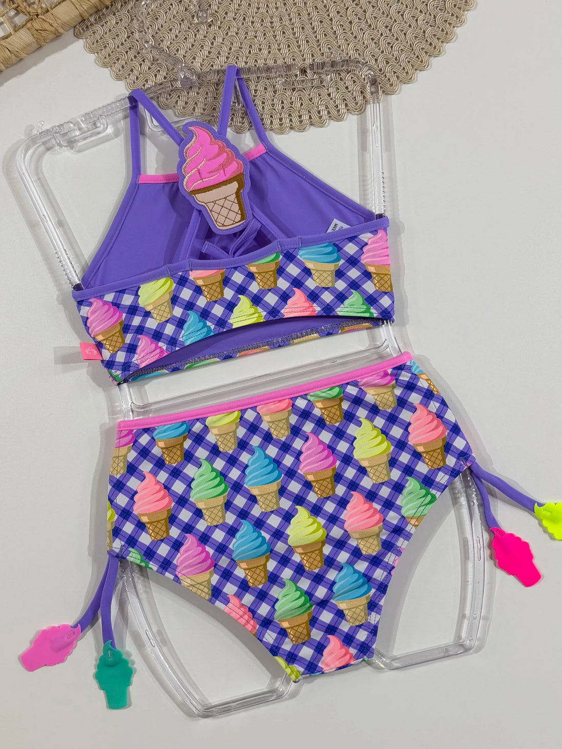 Biquíni Infantil Siri Kids Roxo Laila Ice Cream 43011