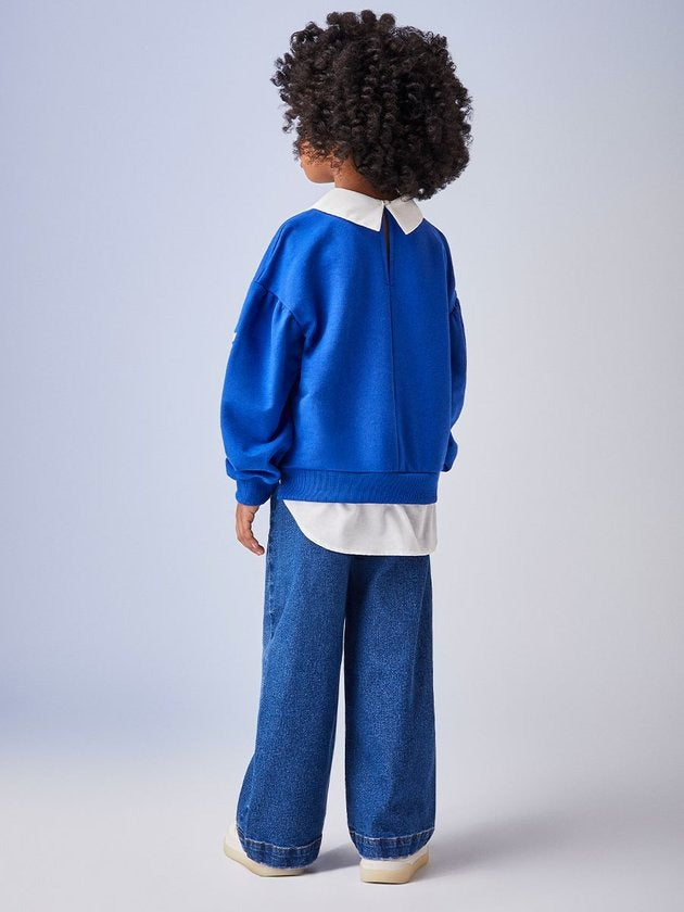 Moletom Infantil Animê Inverno Sem Flanela Minnie Azul Disney