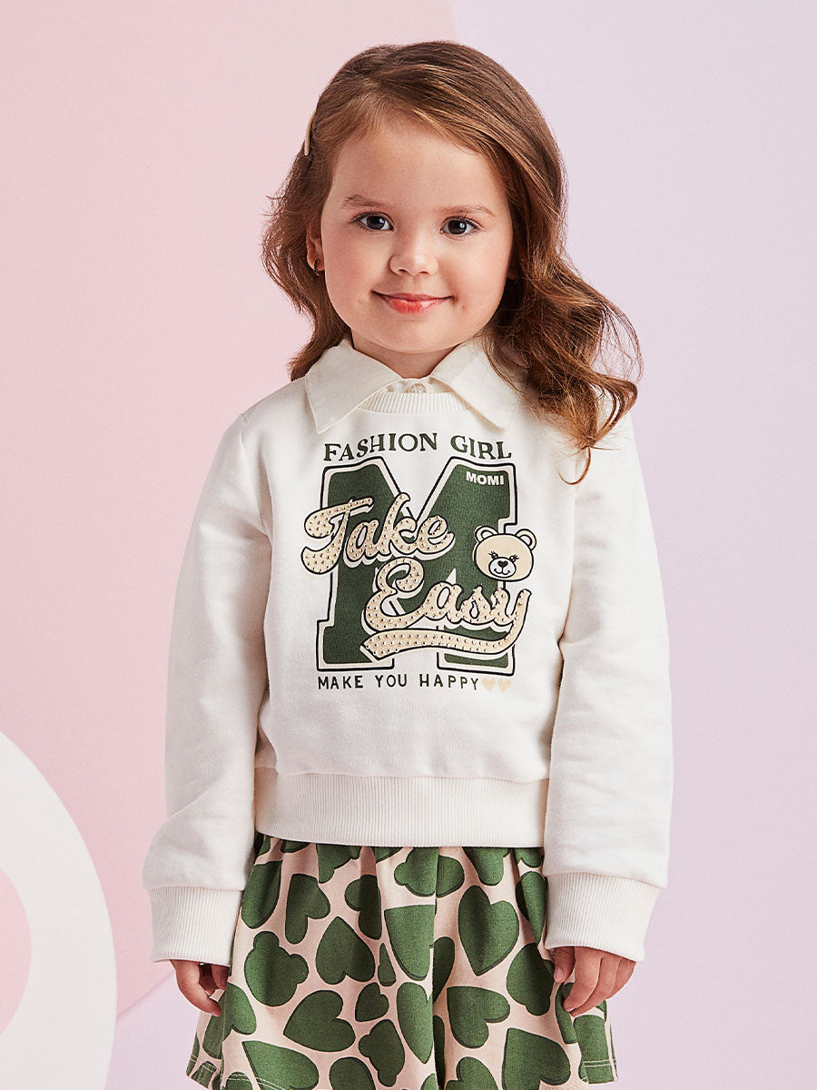 Conjunto Infantil Momi Inverno Shorts e Moletom Fashion