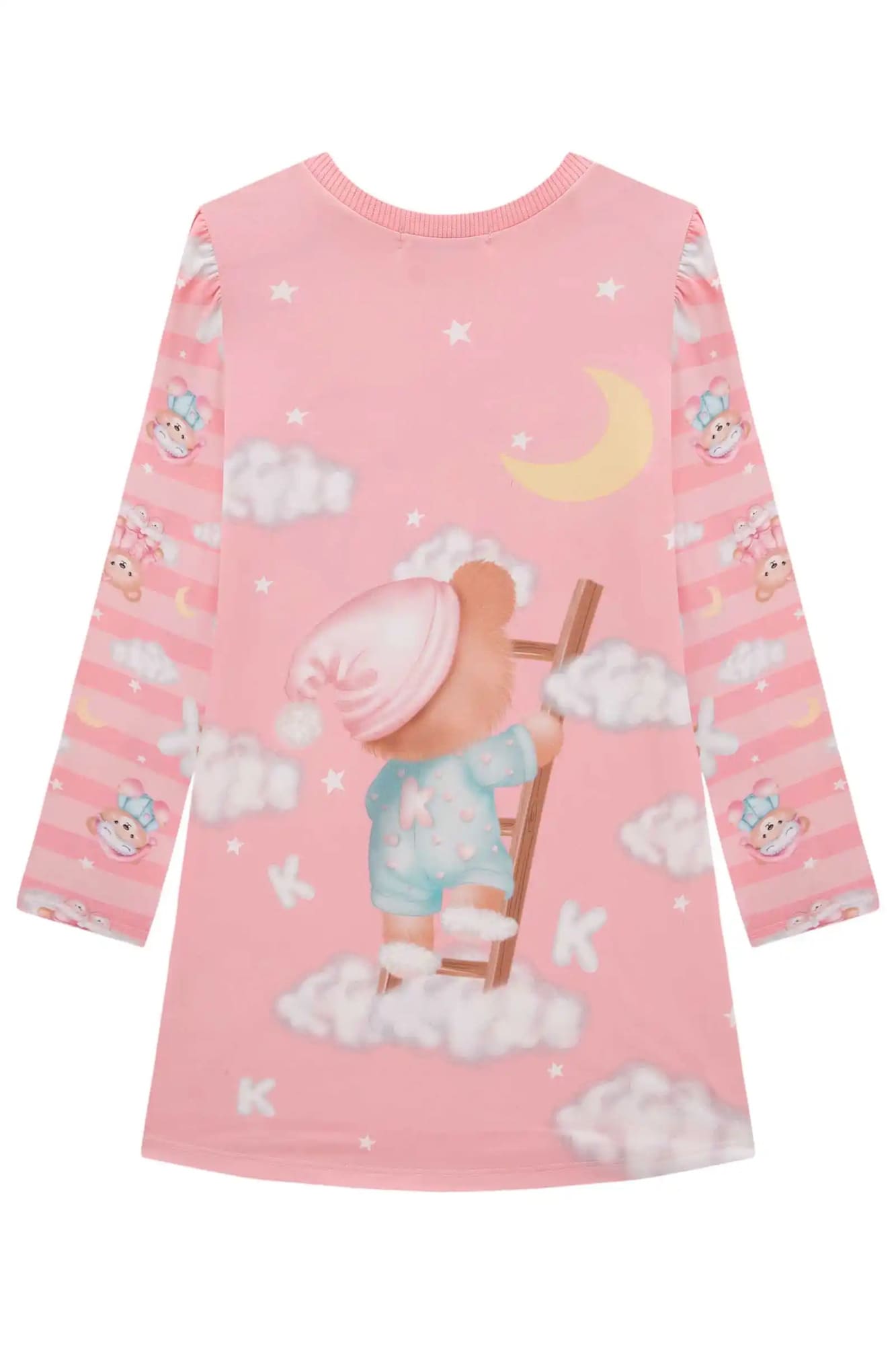 Camisola Infantil Inverno Kukiê Rosa Ursinhas com Strass