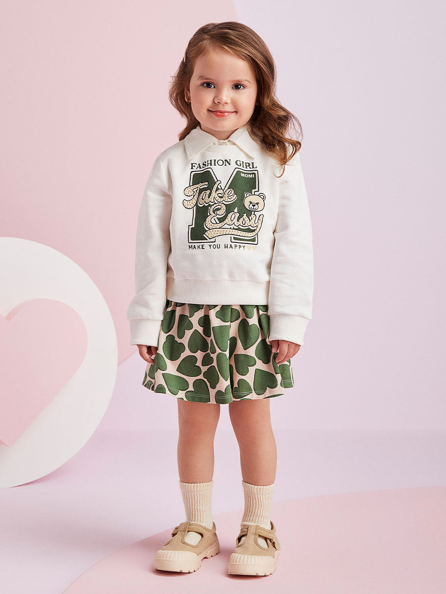 Conjunto Infantil Momi Inverno Shorts e Moletom Fashion