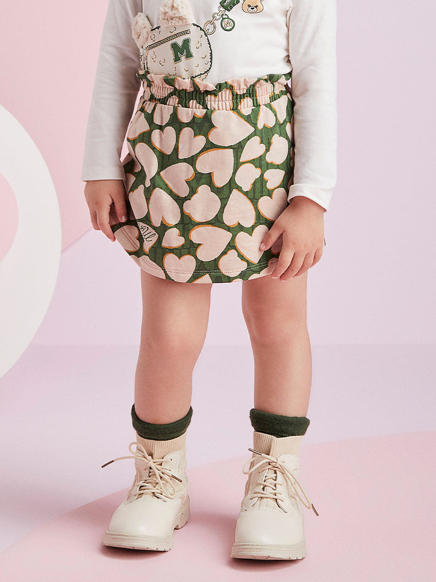 Conjunto Infantil Momi Inverno Shorts Saia e Blusa Bolsinha