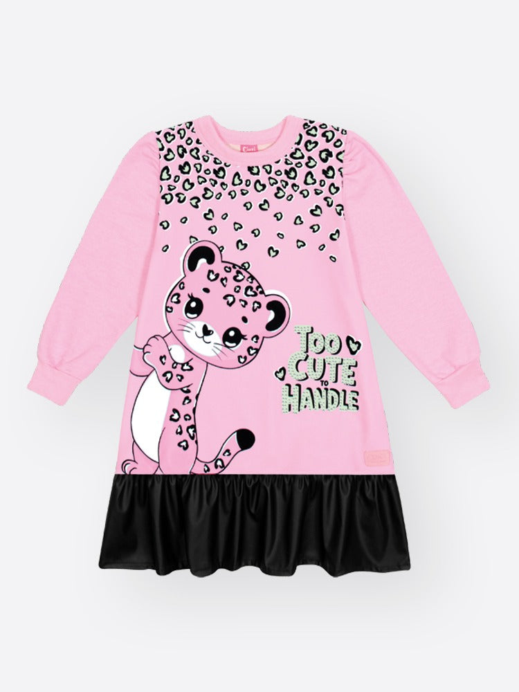 Vestido Infantil Cinti Inverno Rosa Oncinha