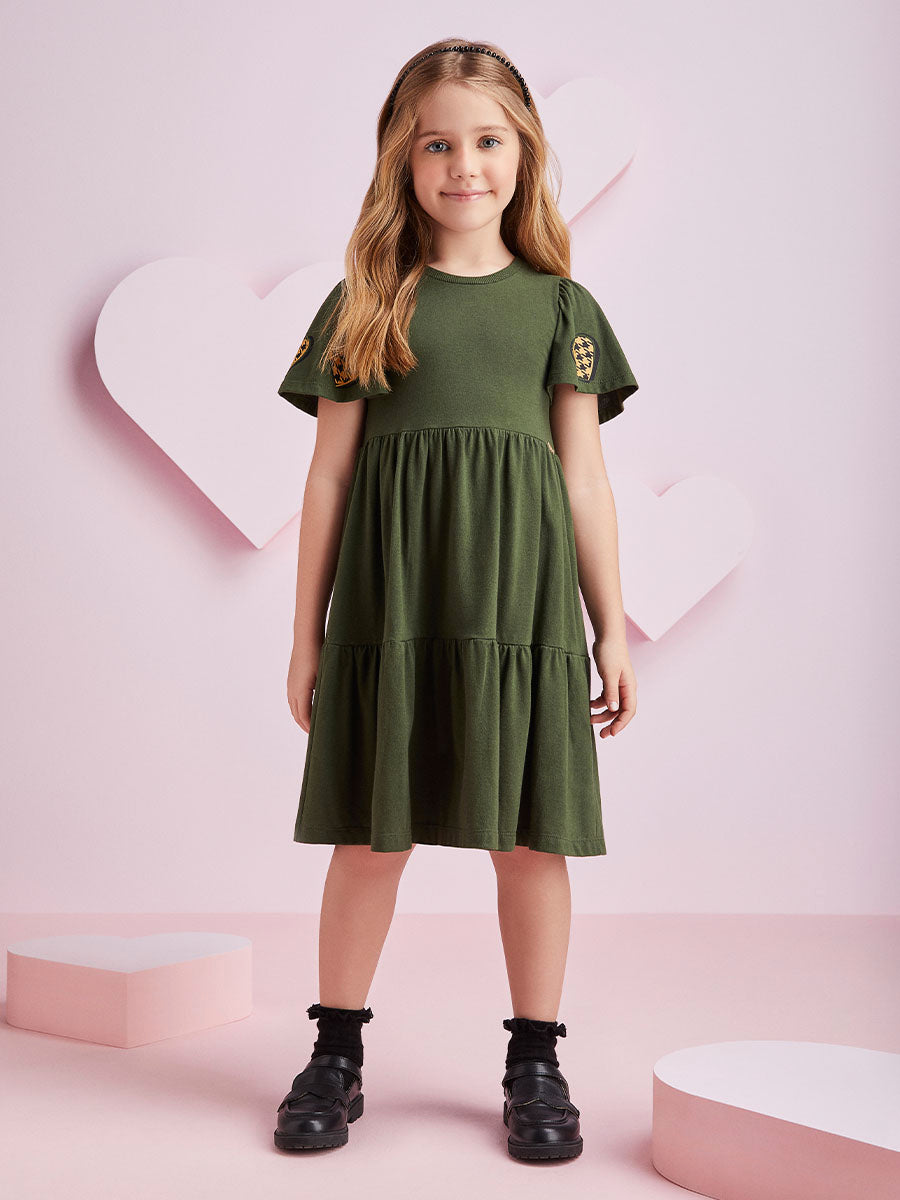 Vestido Infantil Momi Inverno Verde