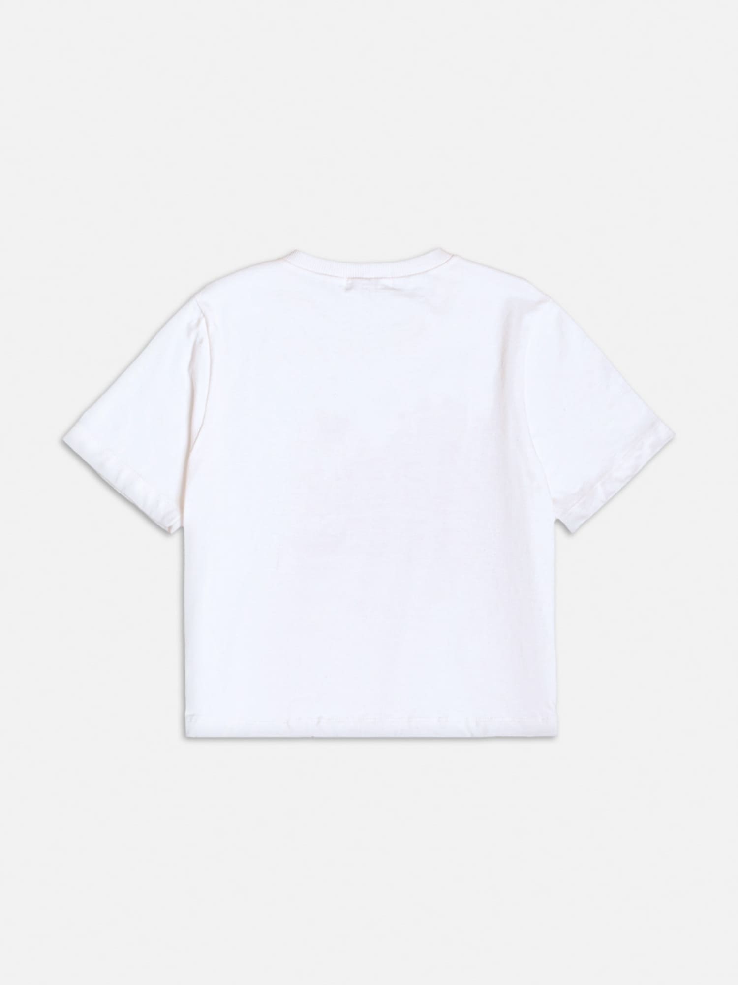 Blusa Infantil Momi Inverno Manga Curta Branco Ballerine com Strass