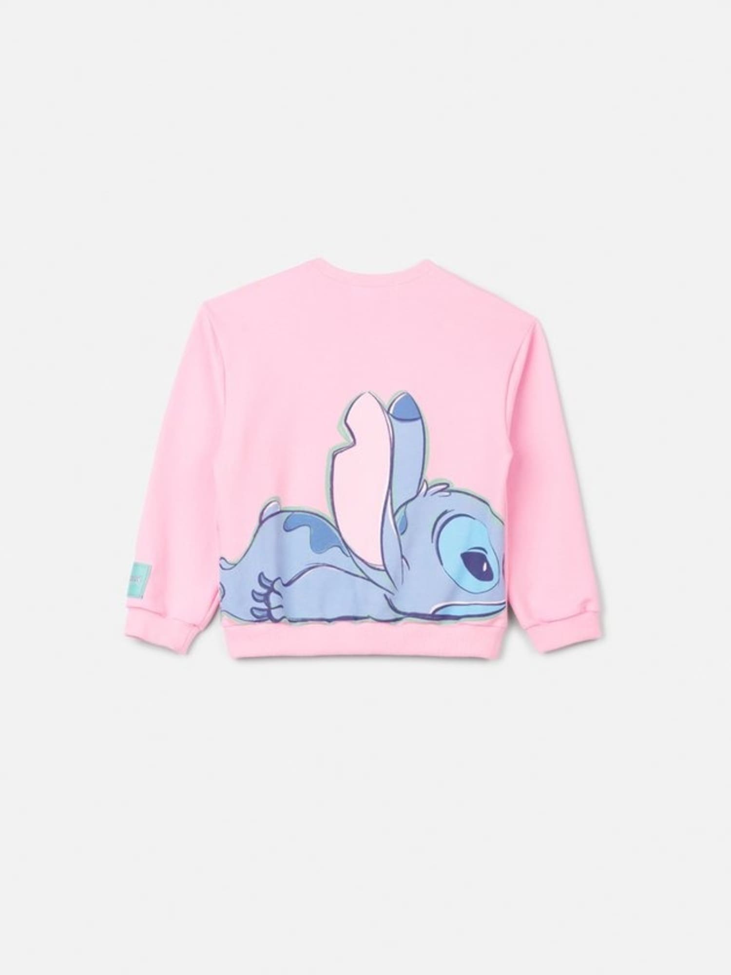 Moletom Infantil Animê Inverno Rosa sem Flanela Stitch com Strass Disney
