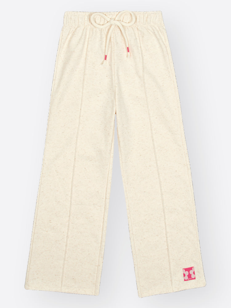 Conjunto Infantil Cinti Inverno com Calça e Moletom Flanelado Off White Ursinha Coração