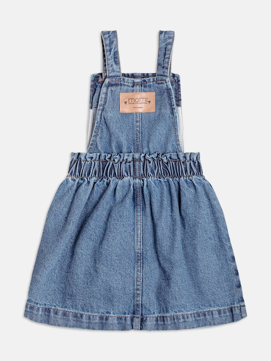 Salopete Infantil Momi Verão Jeans Hello Kitty e Amigos