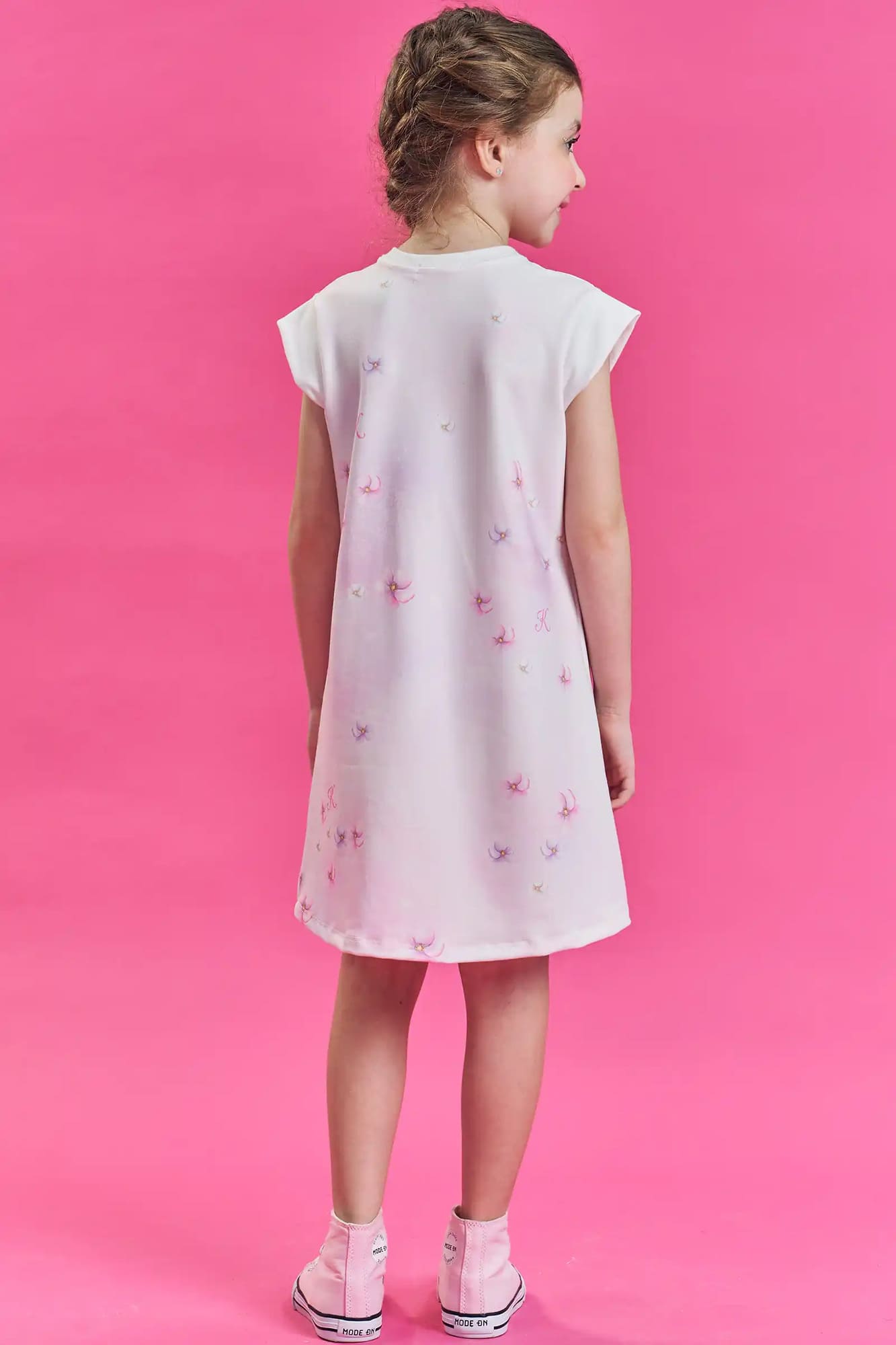 Vestido Infantil Kukiê Verão Branco Princesa Rapunzel