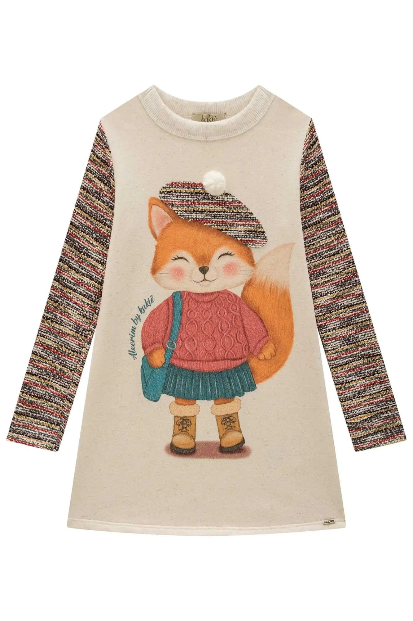 Vestido Infantil Kukie Inverno Raposa