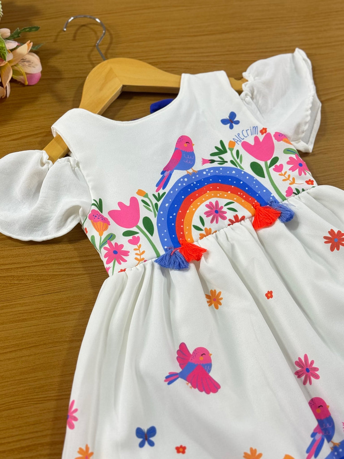 Vestido Infantil Kukie Alecrim Inverno Manga Curta Jardim
