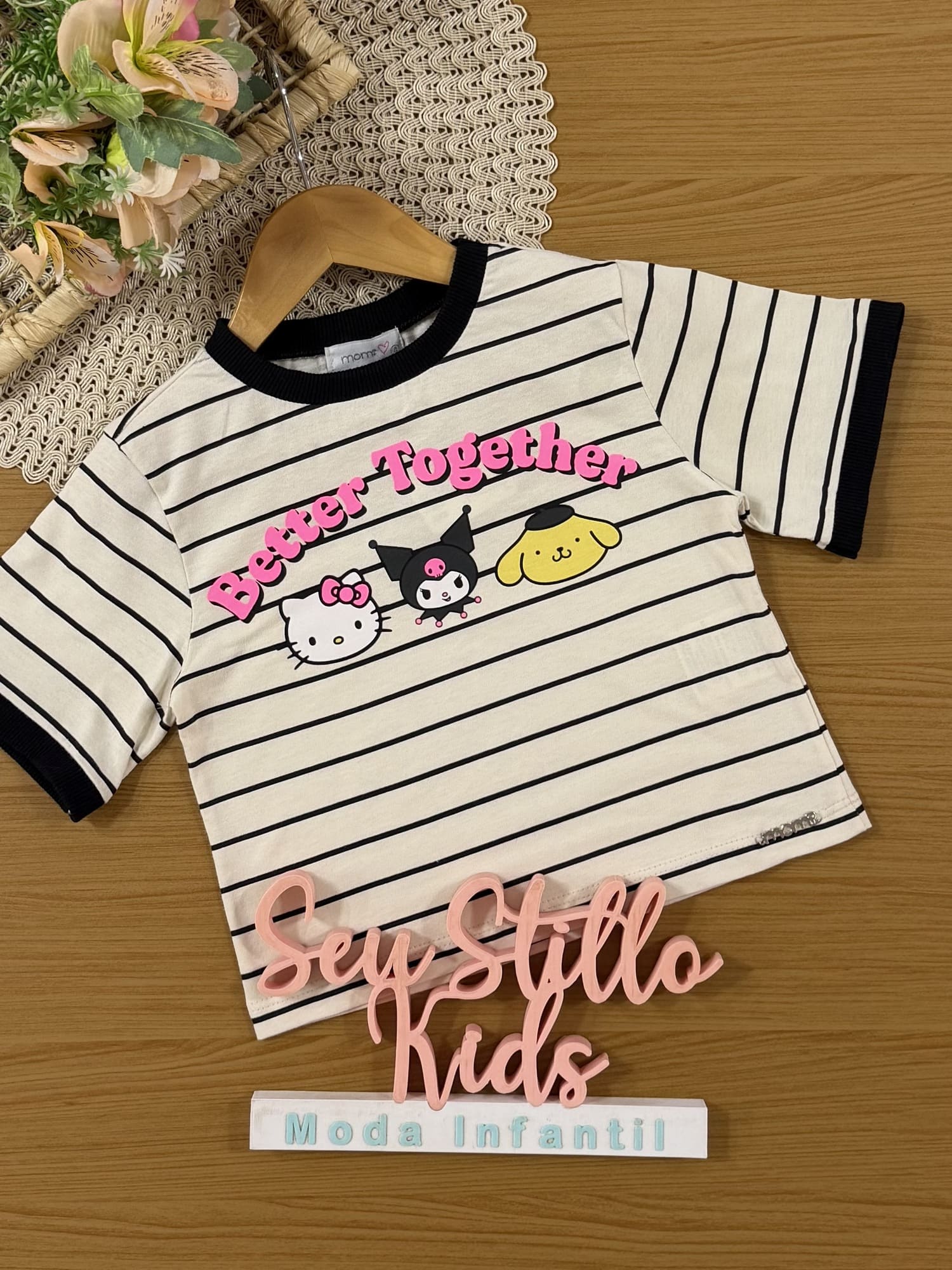 Blusa Infantil Momi Inverno Bege Listrada Hello Kitty