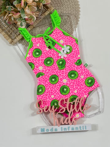 Maiô Infantil Siri Kids Rosa Lana Kiwi 43281
