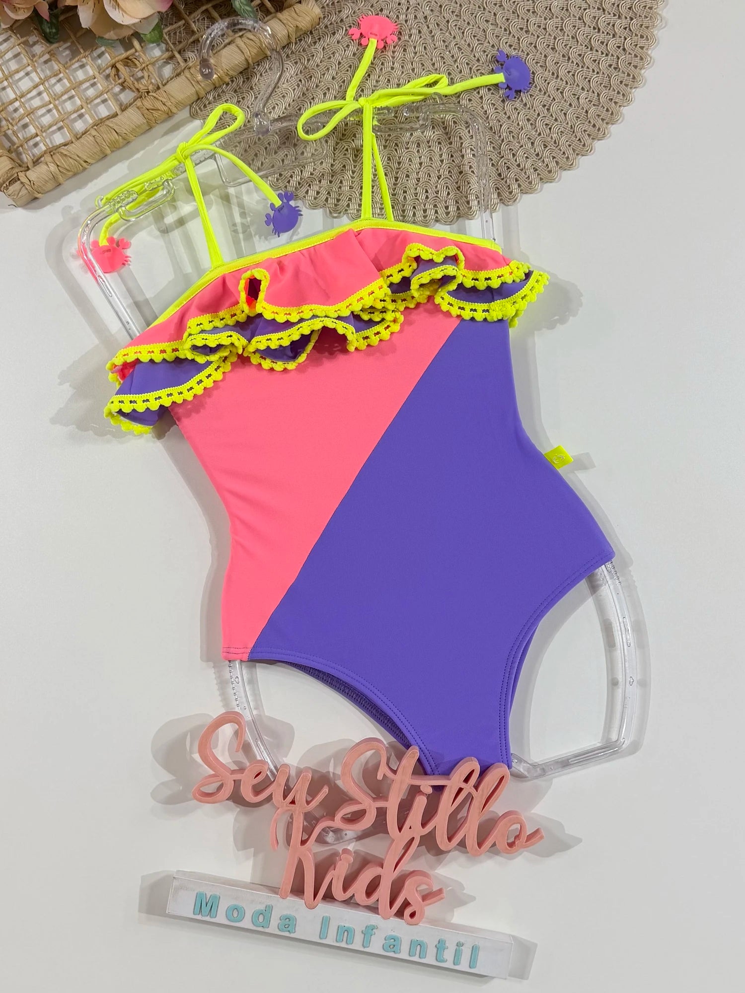 Maiô Infantil Siri Kids Colorido Julia Zig Zag 43079