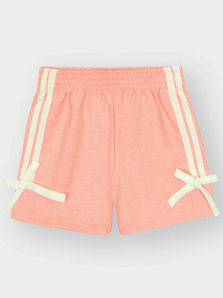 Conjunto Infantil Belime Verão com Shorts Laranja e Blusa Branca Love Corações