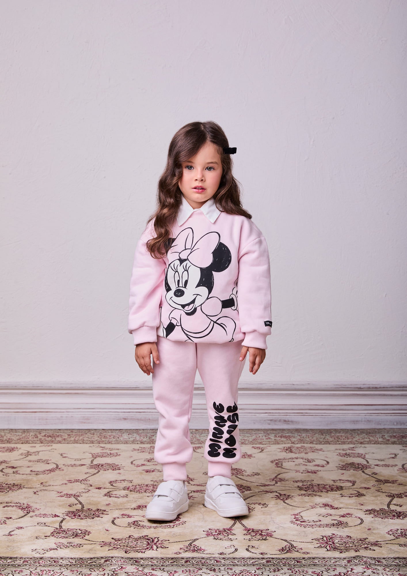 Conjunto Infantil Animê Inverno com Calça e Casaco Rosa Minnie Disney
