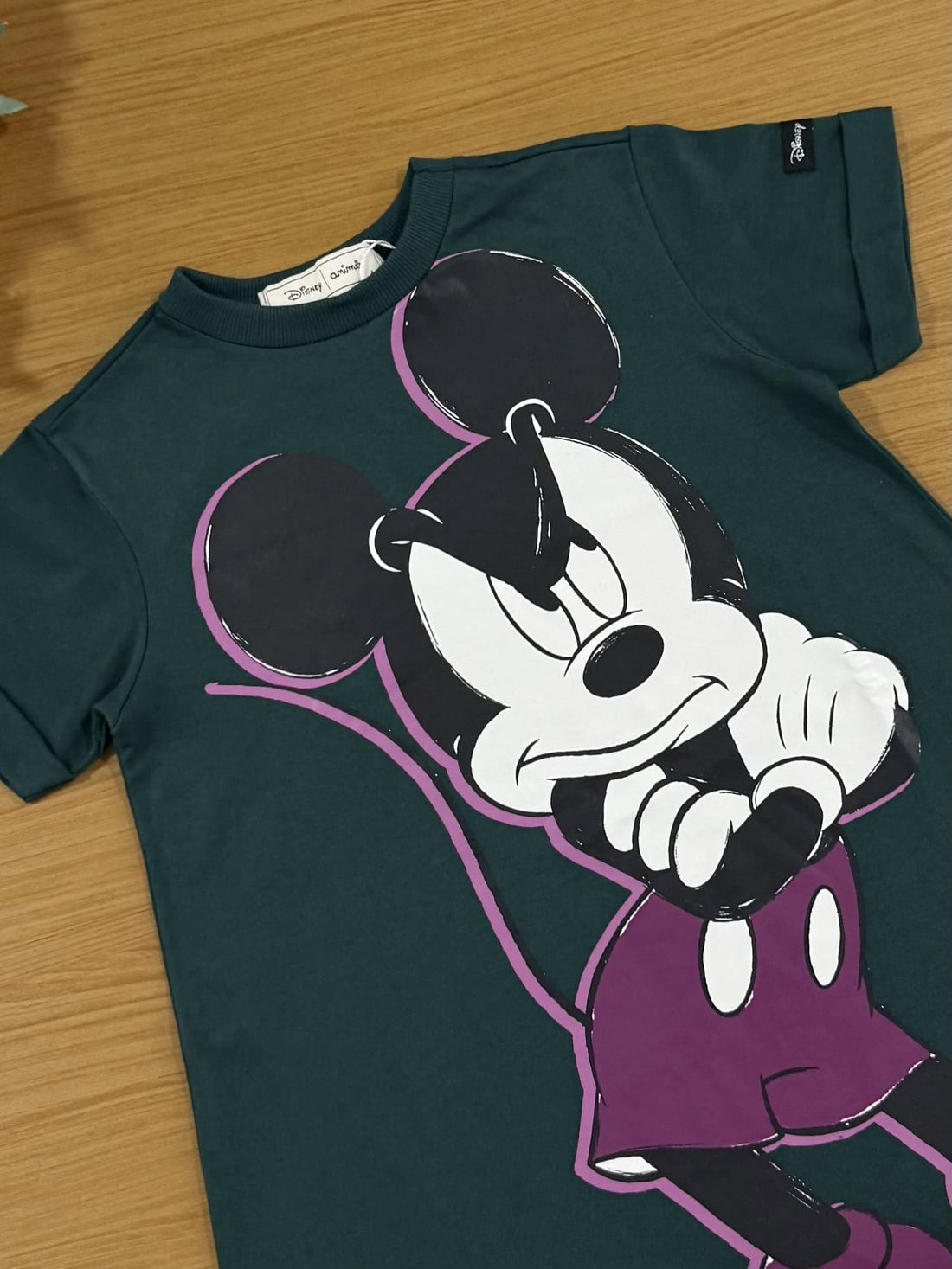 Vestido Infantil Animê Inverno Verde Mickey Disney