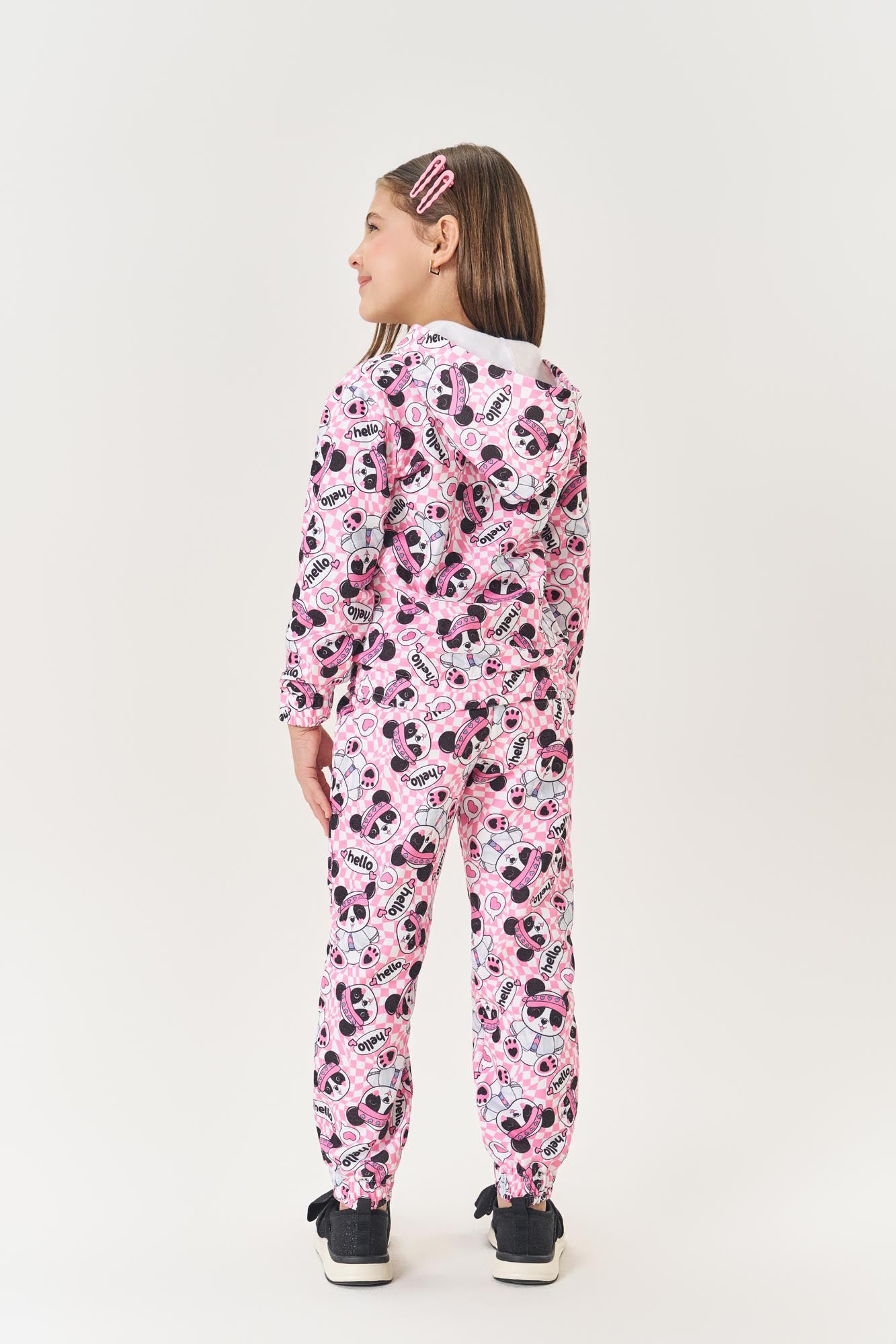 Conjunto Infantil Cinti Inverno Calça e Jaqueta Flanelada Panda