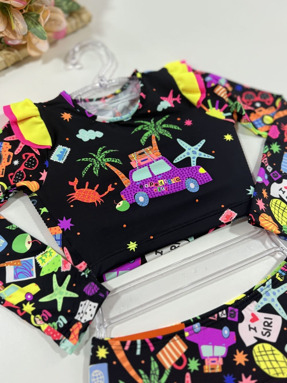 Biquíni Infantil Siri Kids Cropped Manga Longa Lais Férias 39222