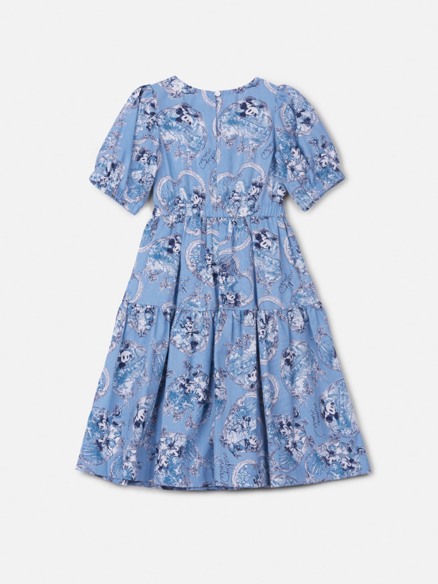 Vestido Infantil Animê Inverno Mickey e Minnie Disney