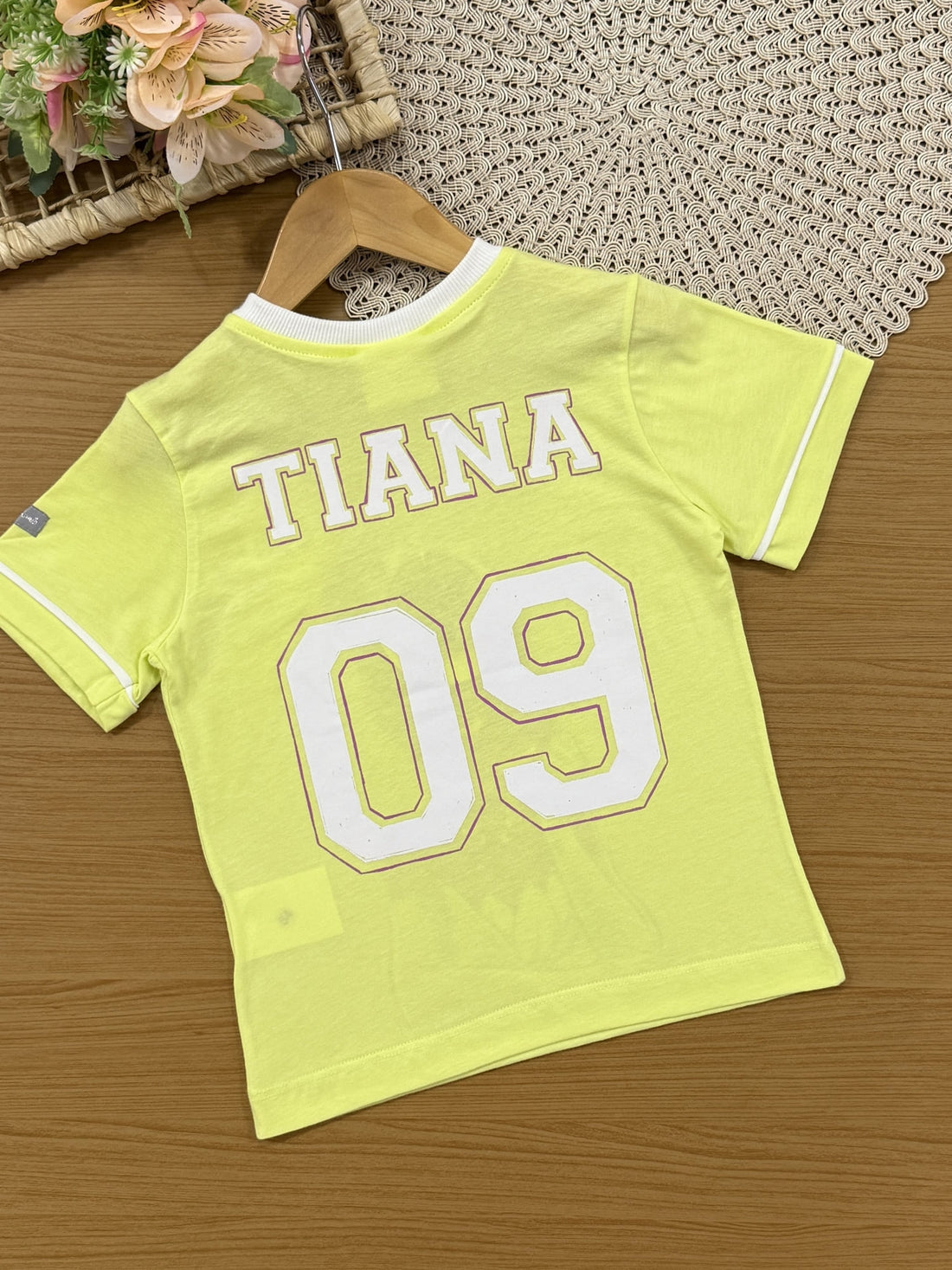 Blusa Infantil Animê Verão Verde Princesa Tiana Disney