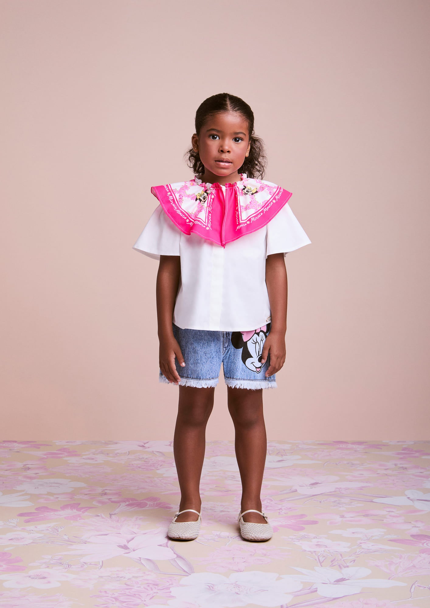 Blusa Infantil Animê Verão Branca Minnie Disney