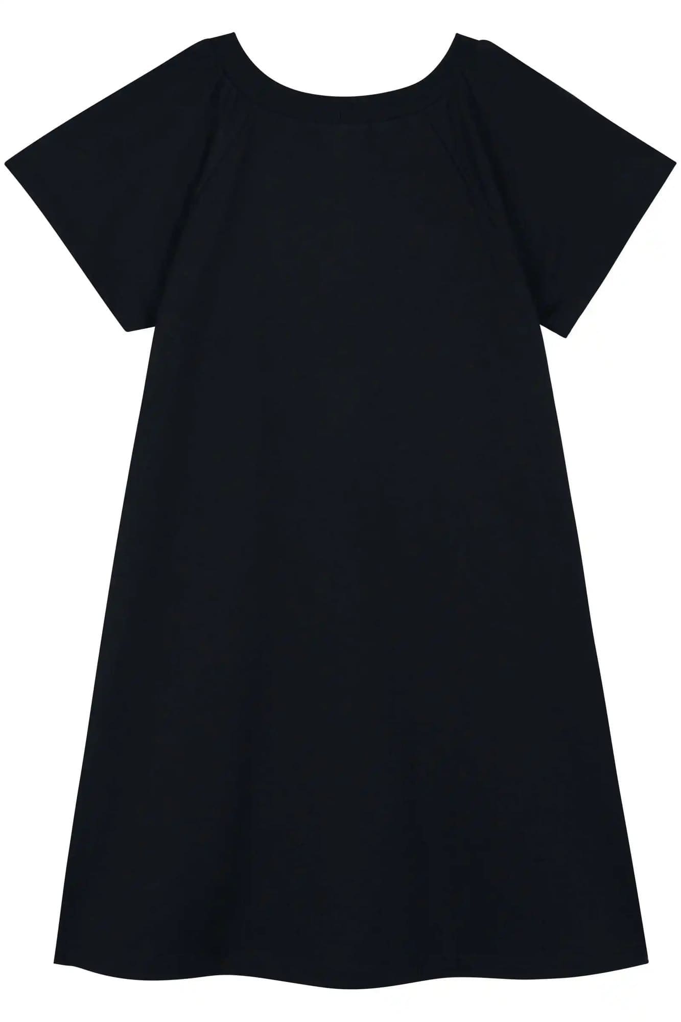 Vestido Infantil Kukiê Verão Preto Menina no Jardim